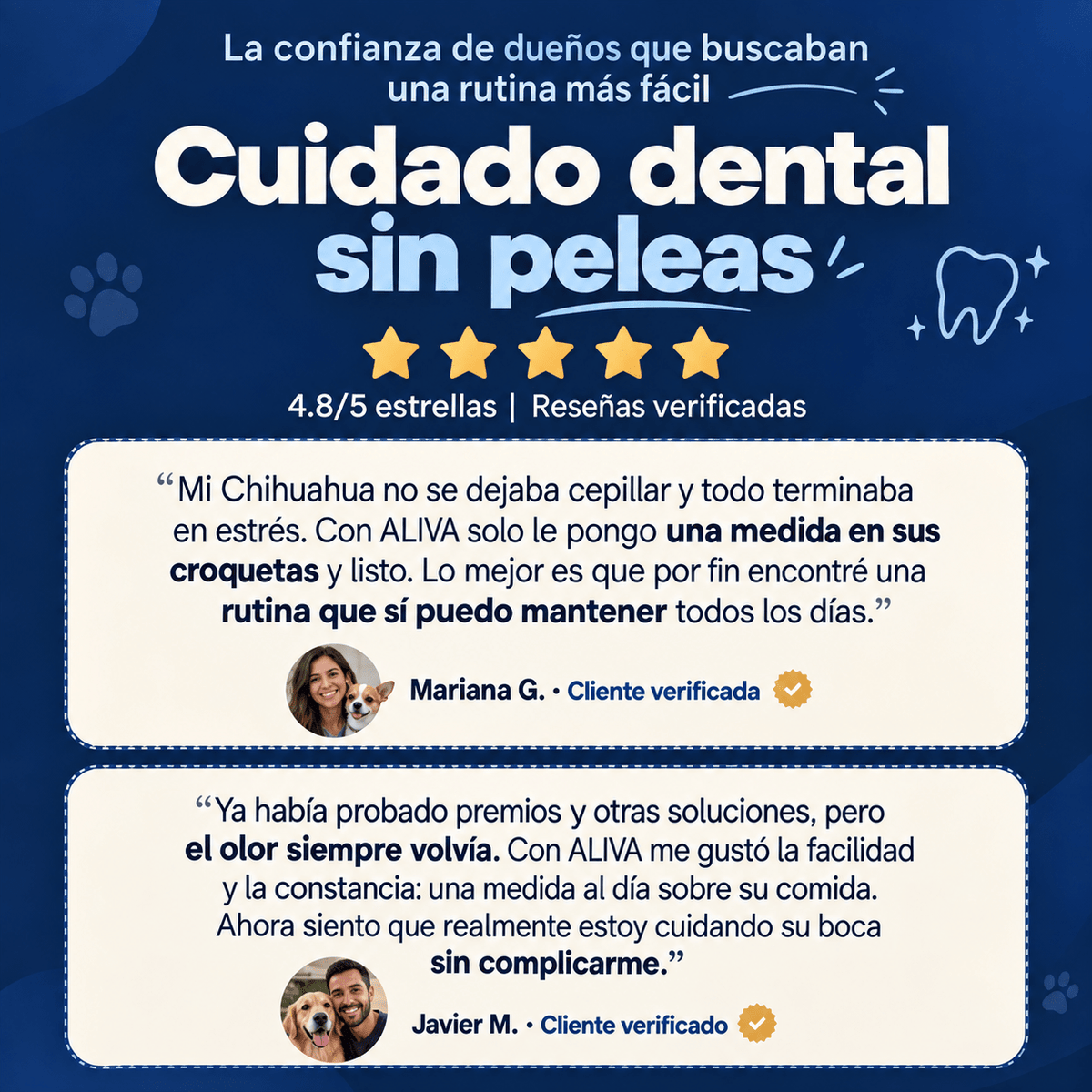 Polvo Dental para Perros Sin Cepillado - Aliva®