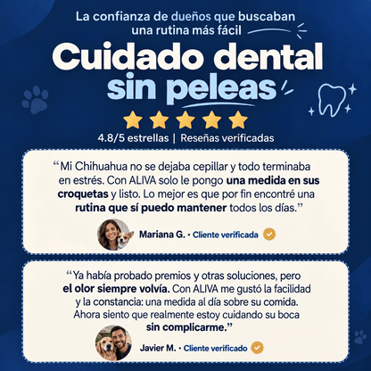 Polvo Dental para Perros Sin Cepillado - Aliva®