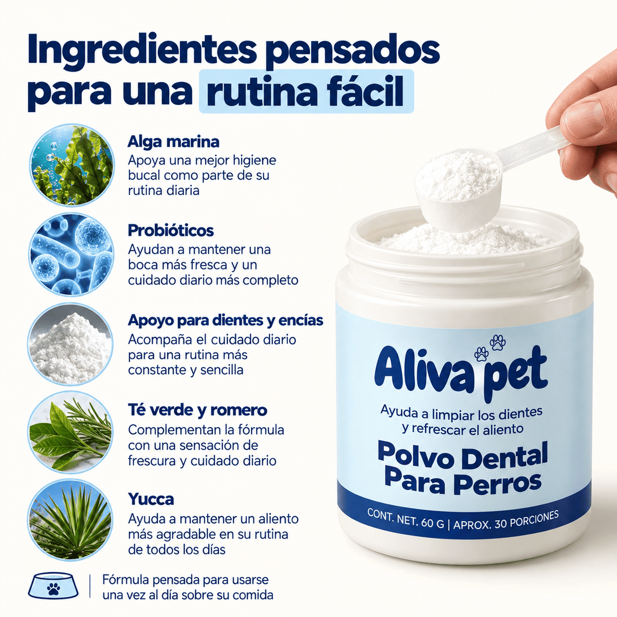 Polvo Dental para Perros Sin Cepillado - Aliva®